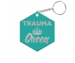 Trauma Queen Hexagon Keychain